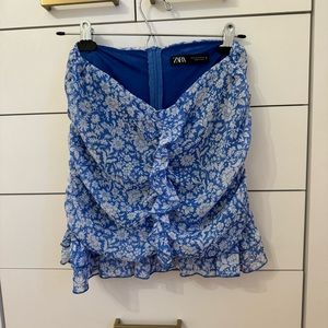 zara floral skirt